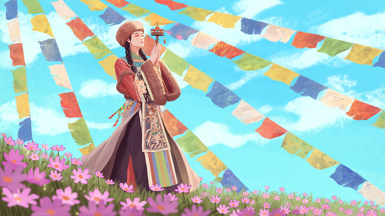 人间三月春色好（图ZMzg3NjQ1OTQ4） - 商业插画 - 站酷设计师夕海Pares原创素材 - 站酷ZCOOL
