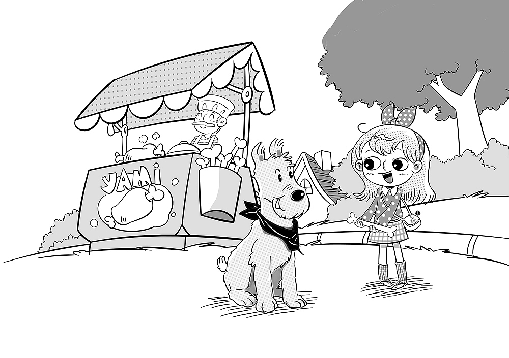 童话书黑白插图