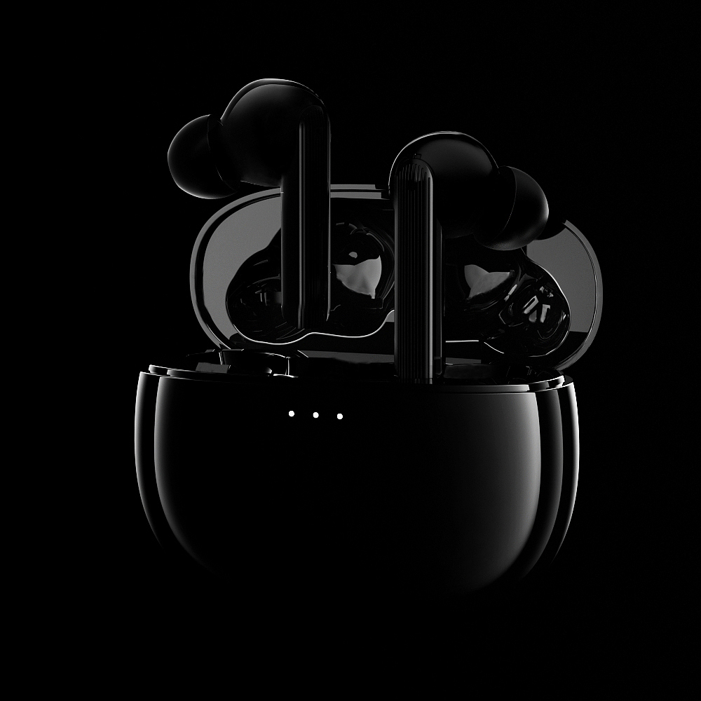 四张黑色产品打光渲染,目前只有黑色产品稍微能看了