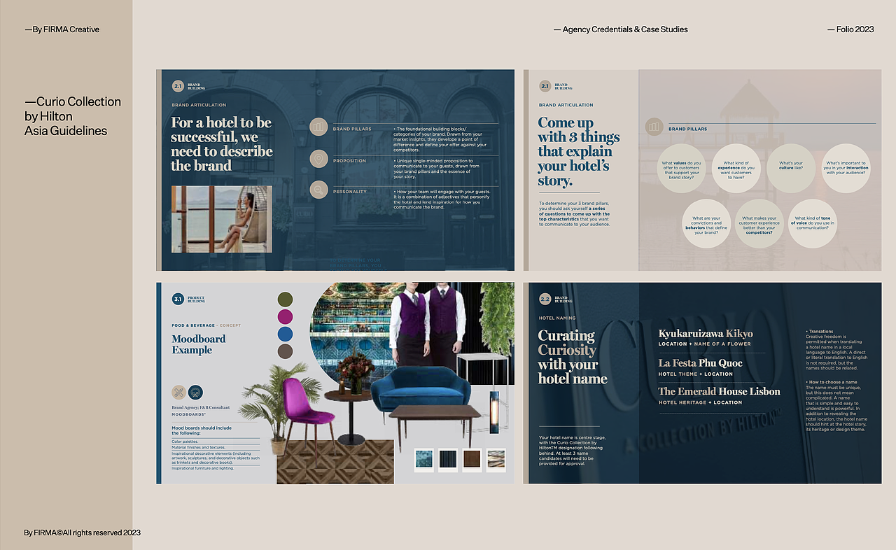 希尔顿旗下品牌CURIO，亚太地区品牌指导书设计（图ZMzg3Njg2OTg0） - 品牌 - 站酷设计师ByFirma原创素材 - 站酷ZCOOL