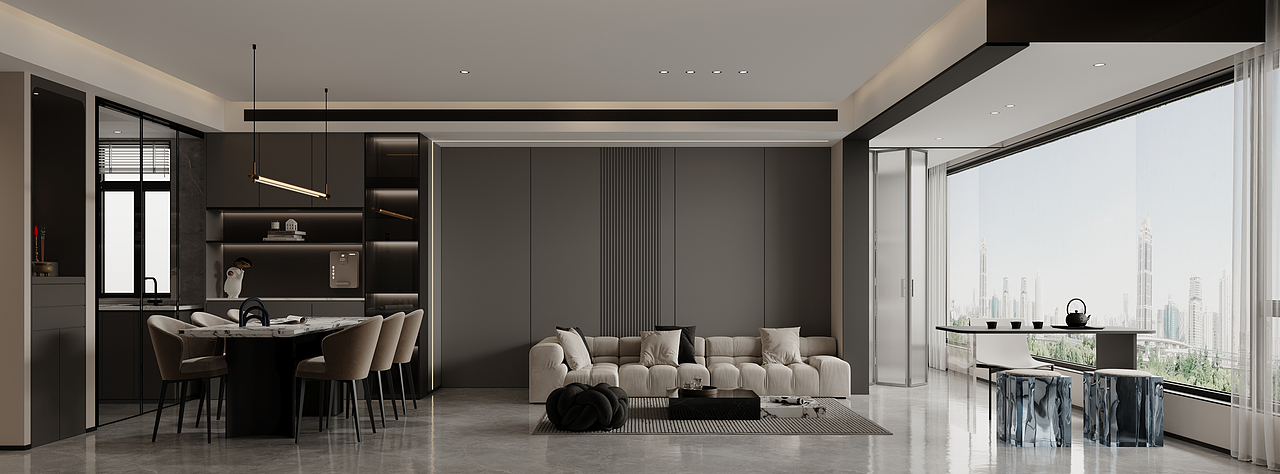 木杉空间设计—现代简约黑白灰—【原创设计】