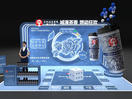 霸王茶姬快闪路演迷你秀 美陈 展示设计