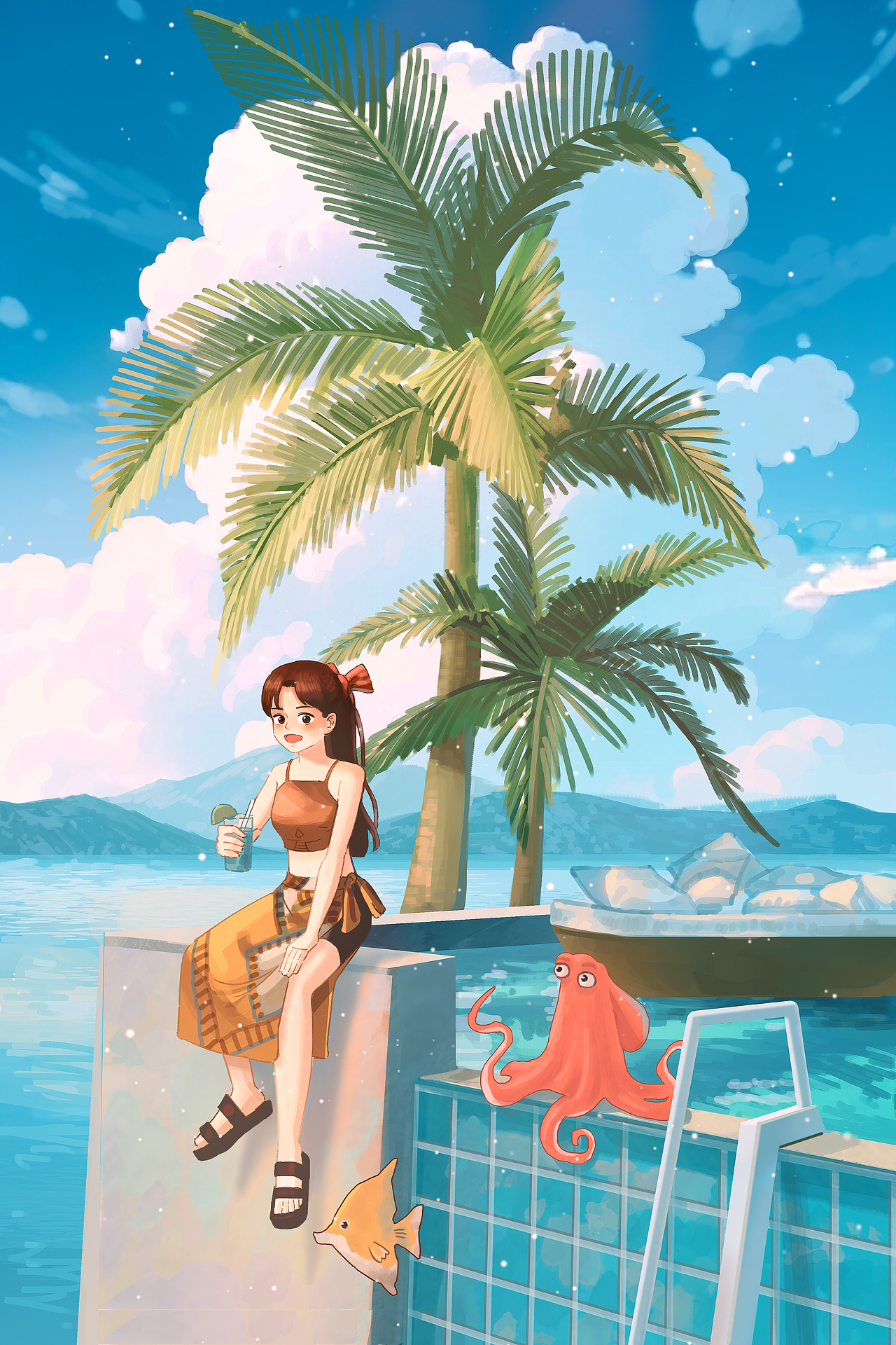 海洋是她的乐园,每一片浪花都藏着未知的惊喜。她与海龟共游,与鱼儿嬉戏,仿佛与这片蔚蓝的世界融为一体。在这里,她不仅是海的访客,更是海洋的朋友,守护着这片蔚蓝的奇迹。