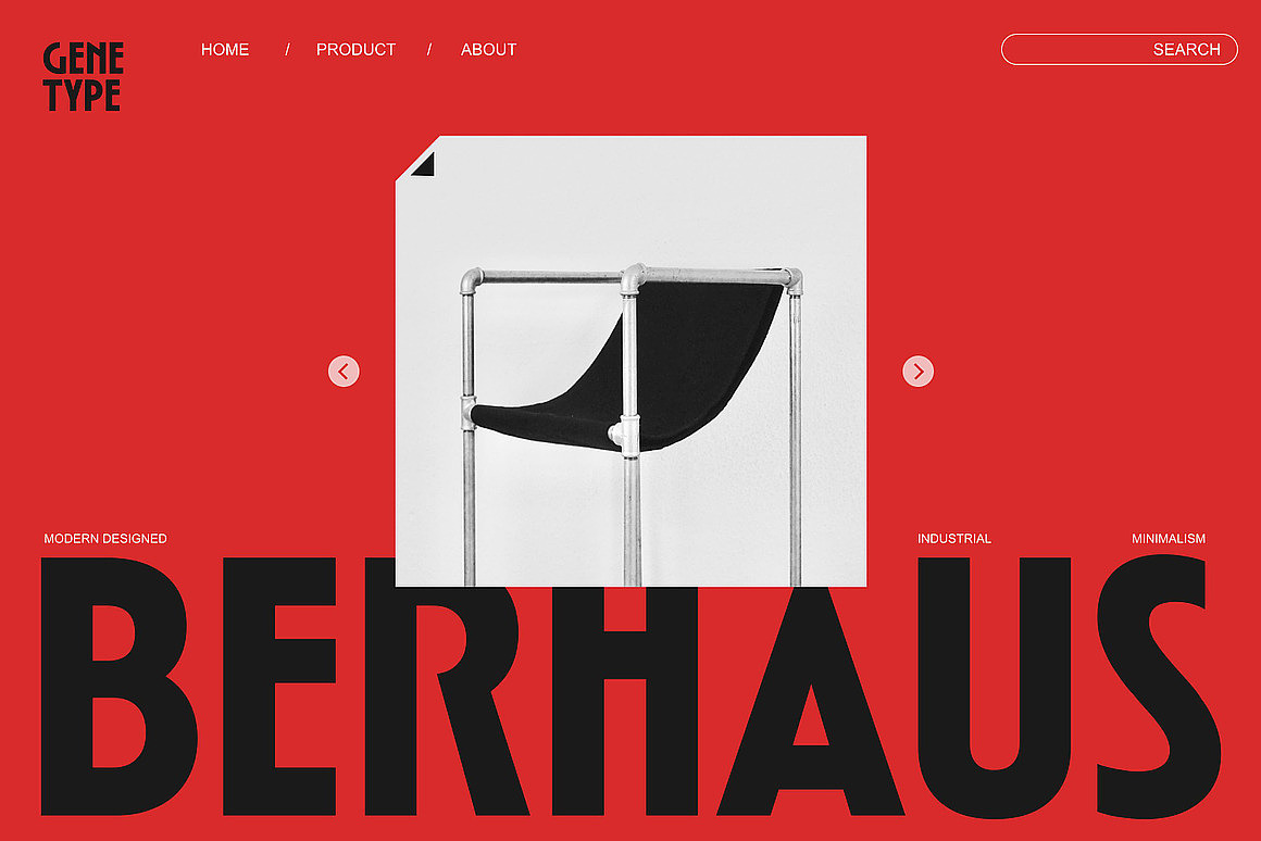 5字重包豪斯极简海报画册封面标题无衬线英文字体家族