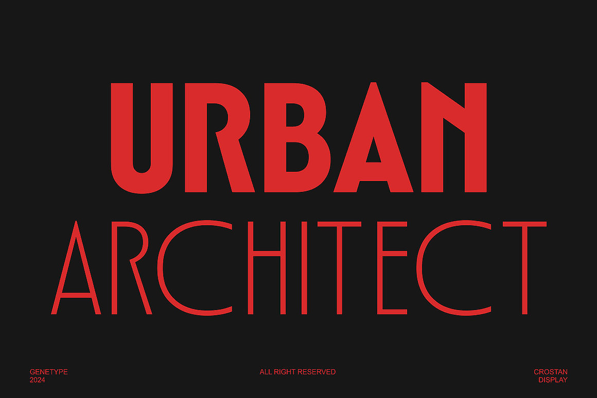 5字重包豪斯极简海报画册封面标题无衬线英文字体家族