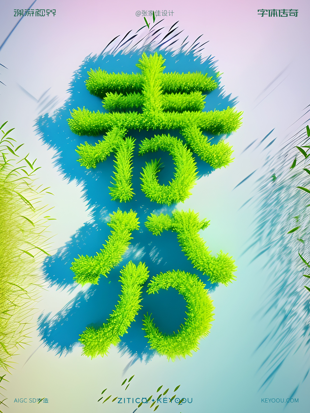 AISD春分字体设计海报生图又快又好+教程