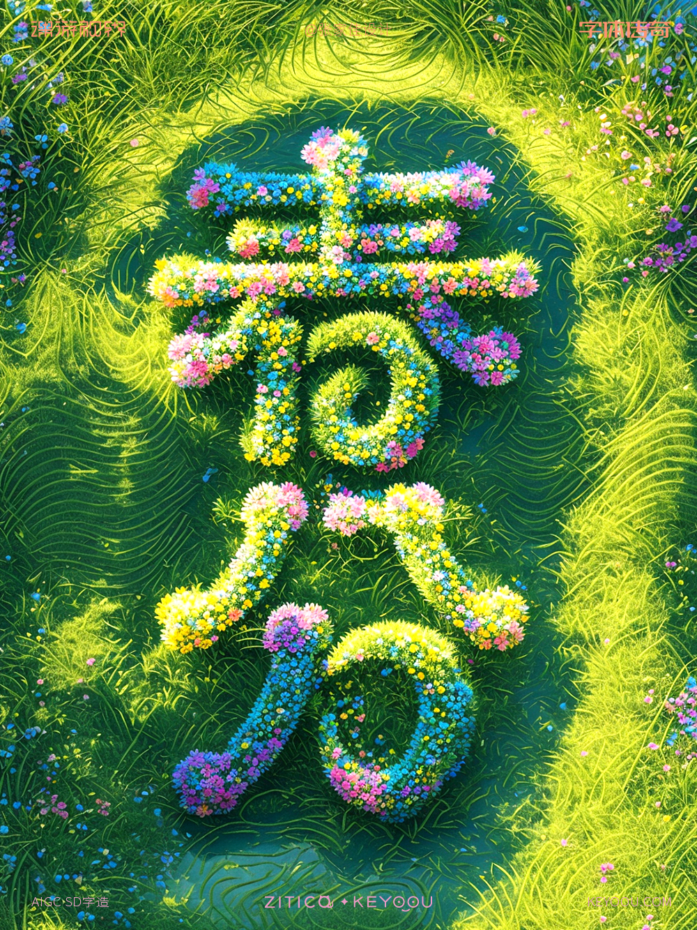 AISD春分字体设计海报生图又快又好+教程