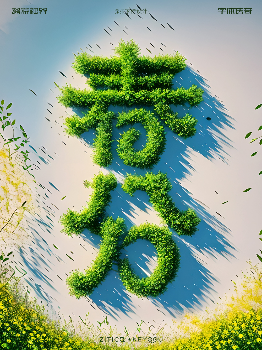 AISD春分字体设计海报生图又快又好+教程