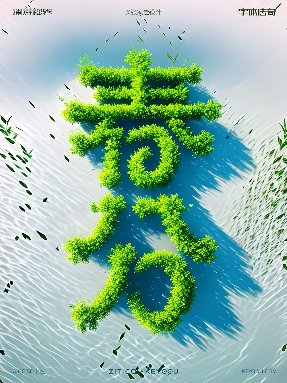 AISD春分字体设计海报生图又快又好+教程