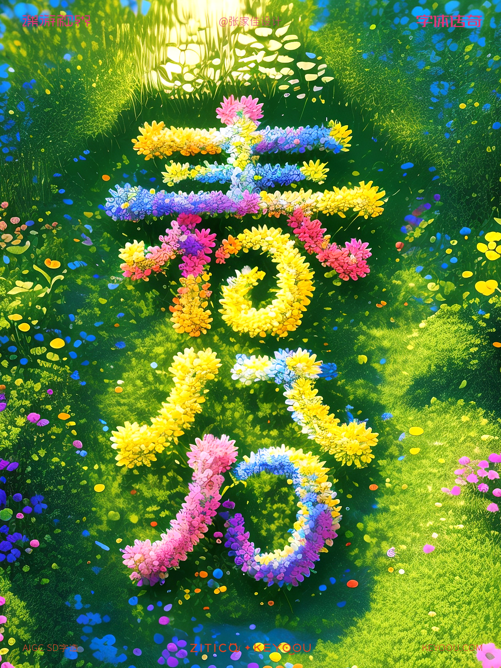 AISD春分字体设计海报生图又快又好+教程