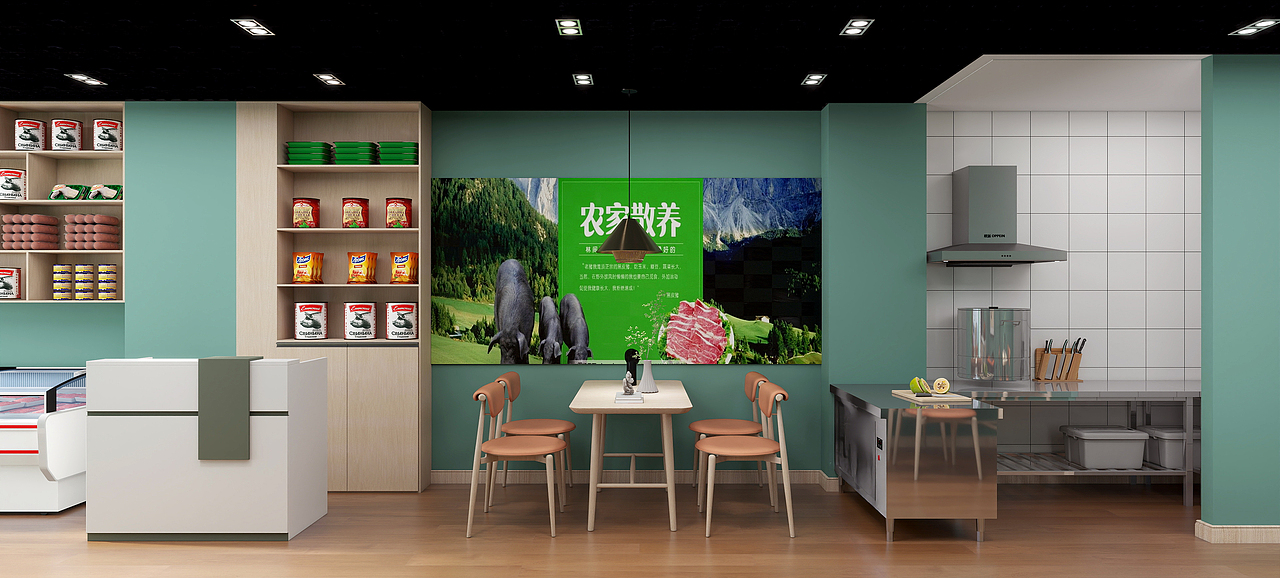 猪肉店（图ZMzg3NzQzMjM2） - 其他空间 - 站酷设计师大鱼品牌原创素材 - 站酷ZCOOL