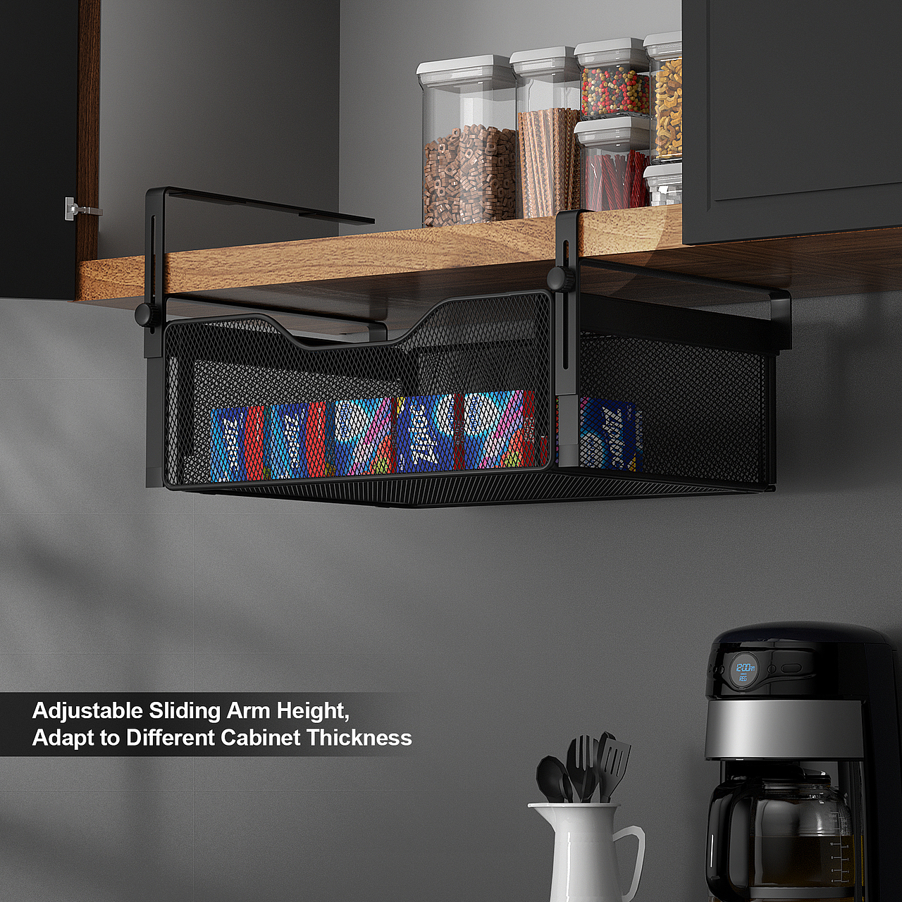 亚马逊抽拉式储物架子建模渲染主图和A加页面