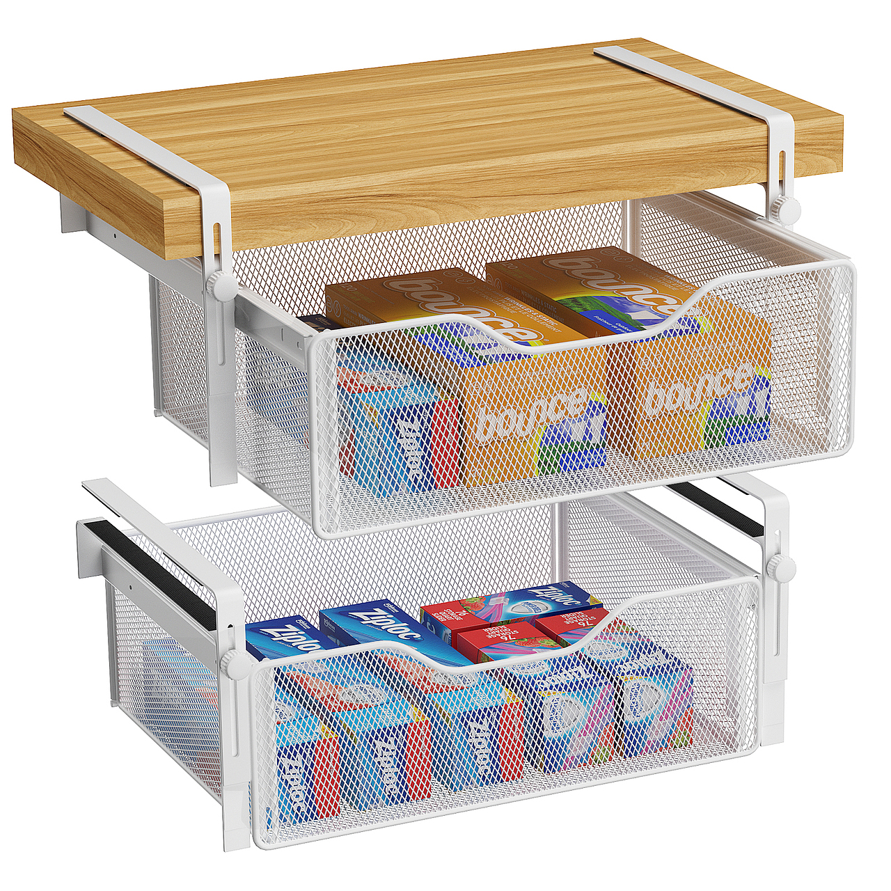 亚马逊抽拉式储物架子建模渲染主图和A加页面