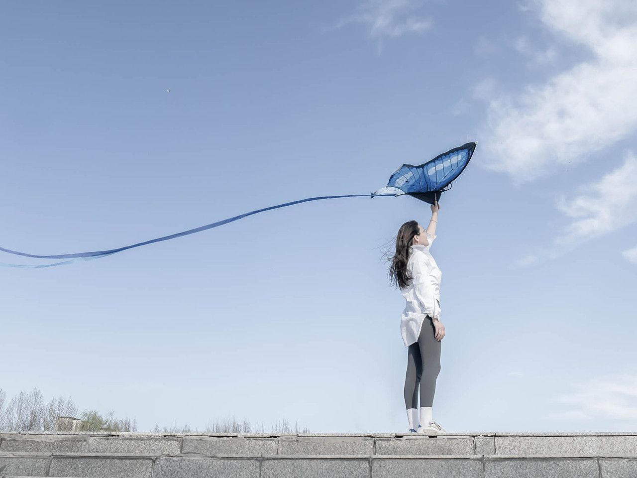 蓝天白云，日系小清新写真（图ZMzg3NzYzNzky） - 人像摄影 - 站酷设计师超人摄影工作室原创素材 - 站酷ZCOOL
