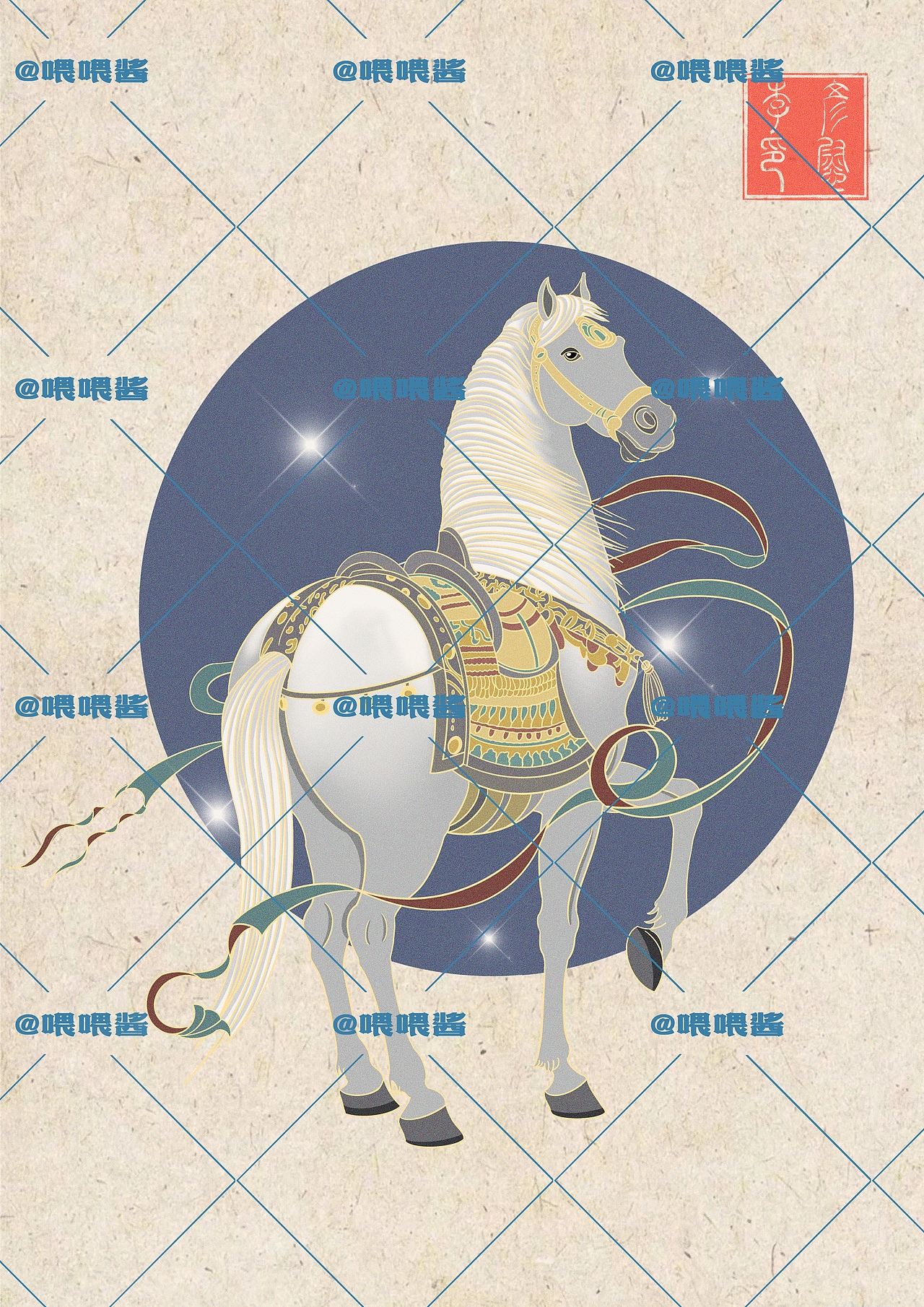 新年生肖 午马（图ZMzg3NzY1Nzk2） - 商业插画 - 站酷设计师WWJ326原创素材 - 站酷ZCOOL