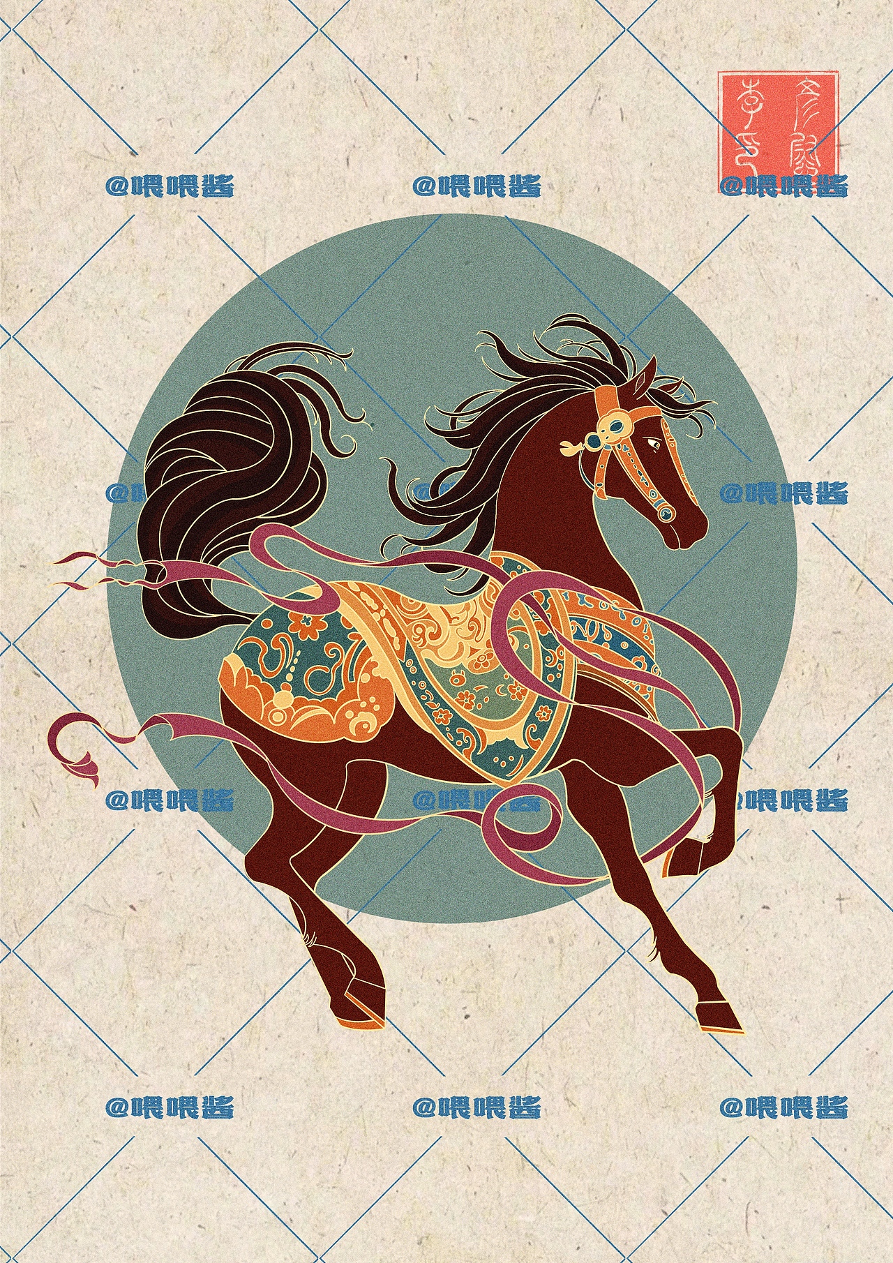 新年生肖款 午马（图ZMzg3NzY2MzA0） - 商业插画 - 站酷设计师WWJ326原创素材 - 站酷ZCOOL