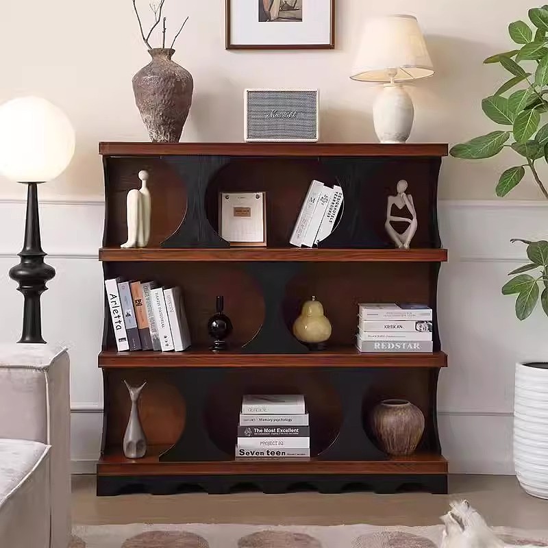 中古风实木书柜