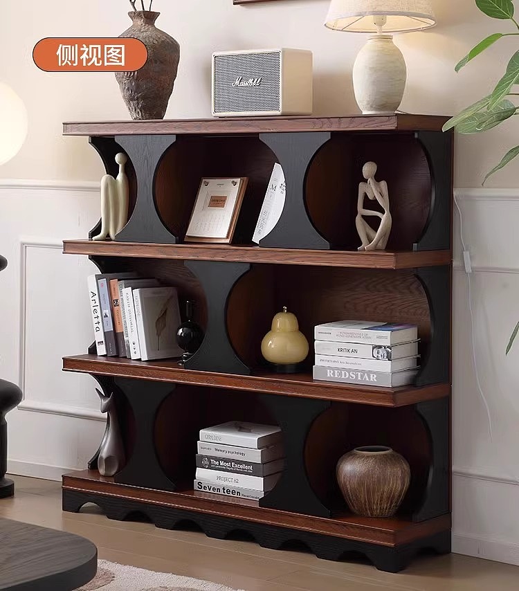 中古风实木书柜