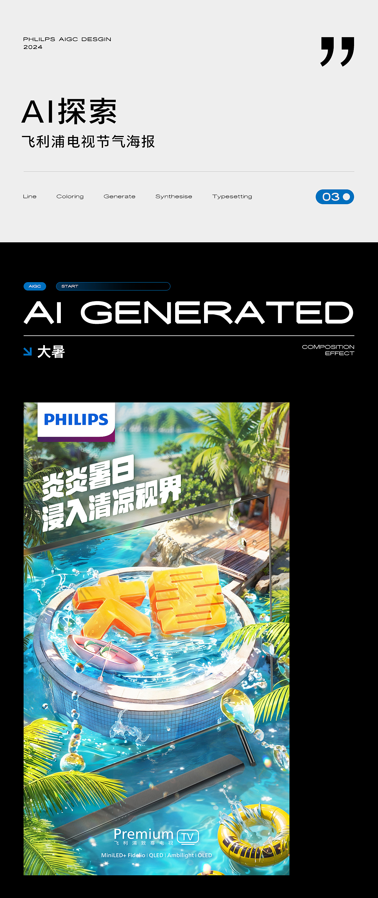 AIGC助力<<飞利浦>>电视机品宣视觉 2024年度总结