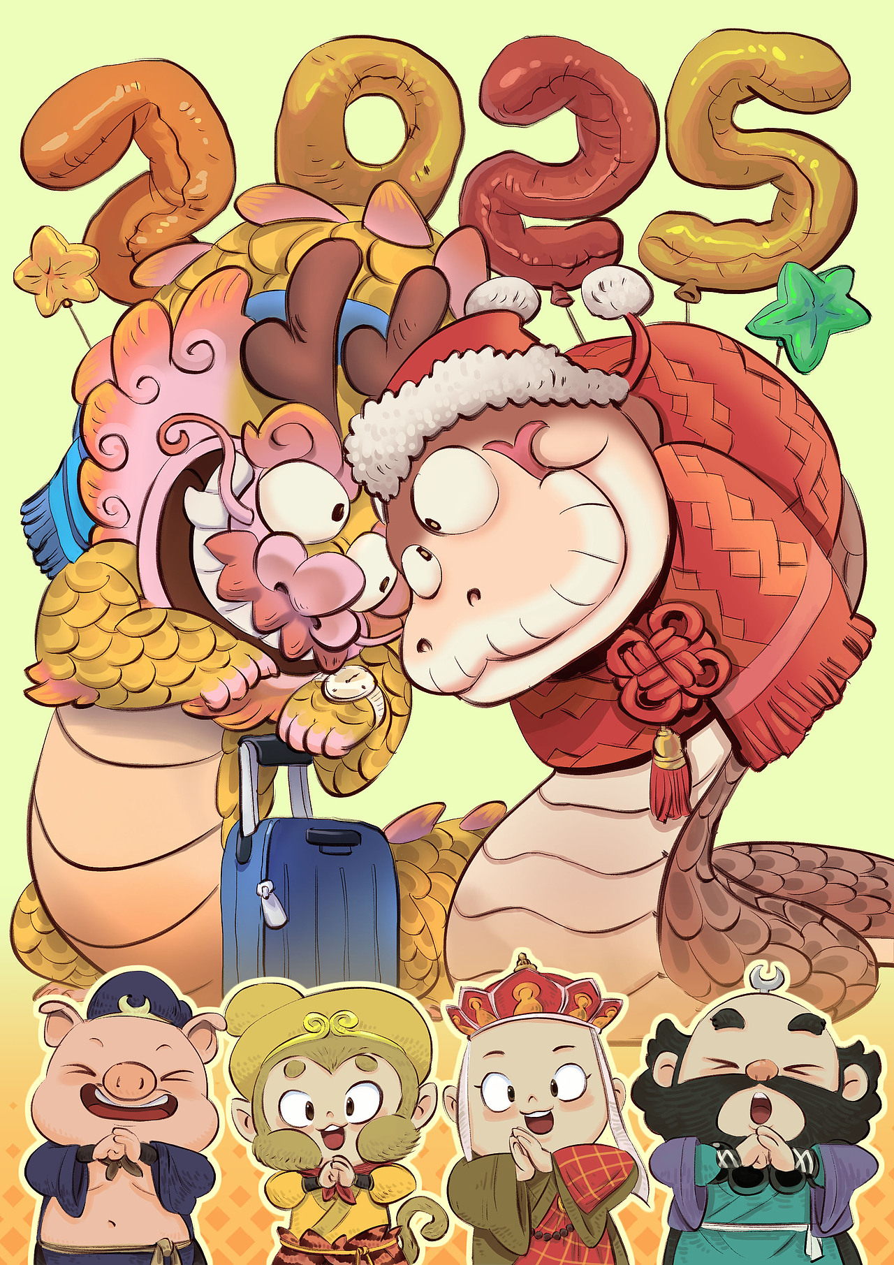 国风绘本风格西游记插画第3波（图ZMzg3Nzc5NTky） - 绘本 - 站酷设计师羽颗原创素材 - 站酷ZCOOL
