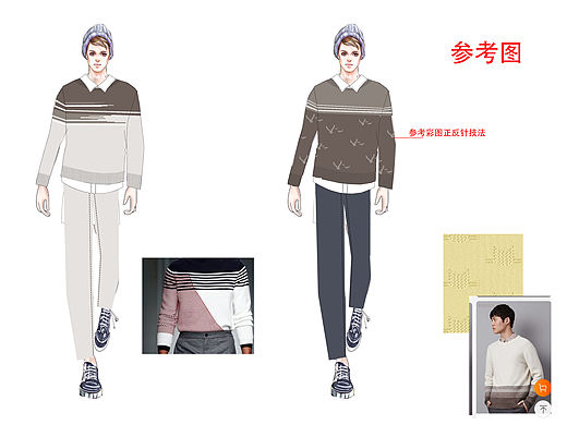 今天分享毛衫设计,男装毛衫分享