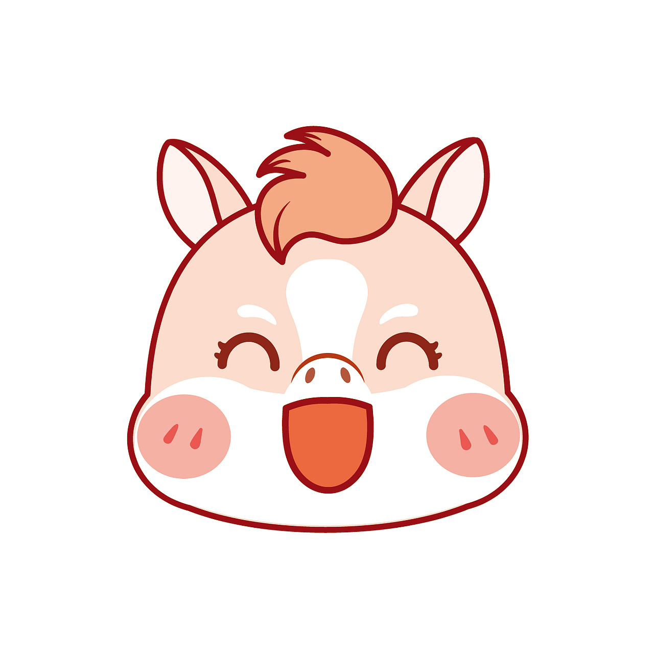 可爱的小马驹卡通图片