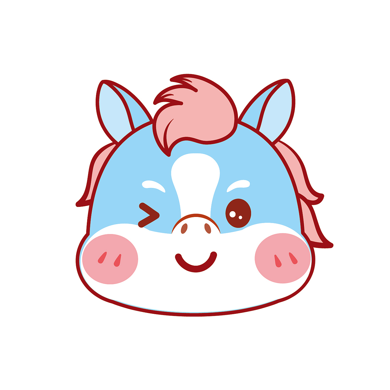 可爱的小马驹卡通图片