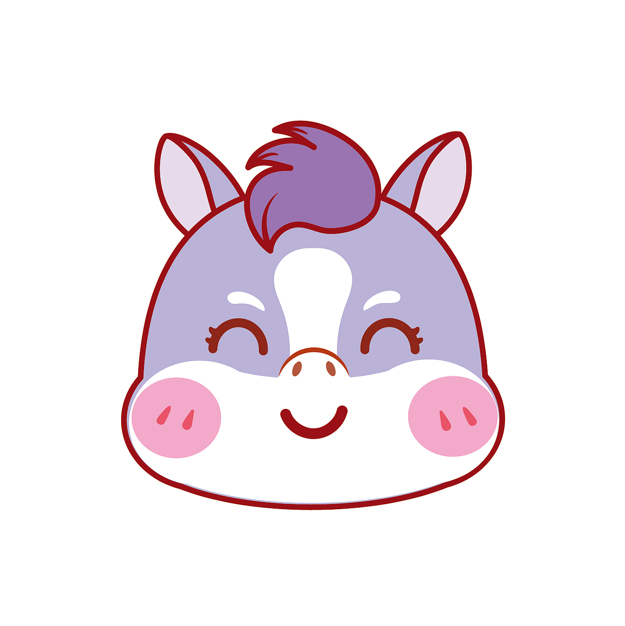 可爱的小马驹卡通图片