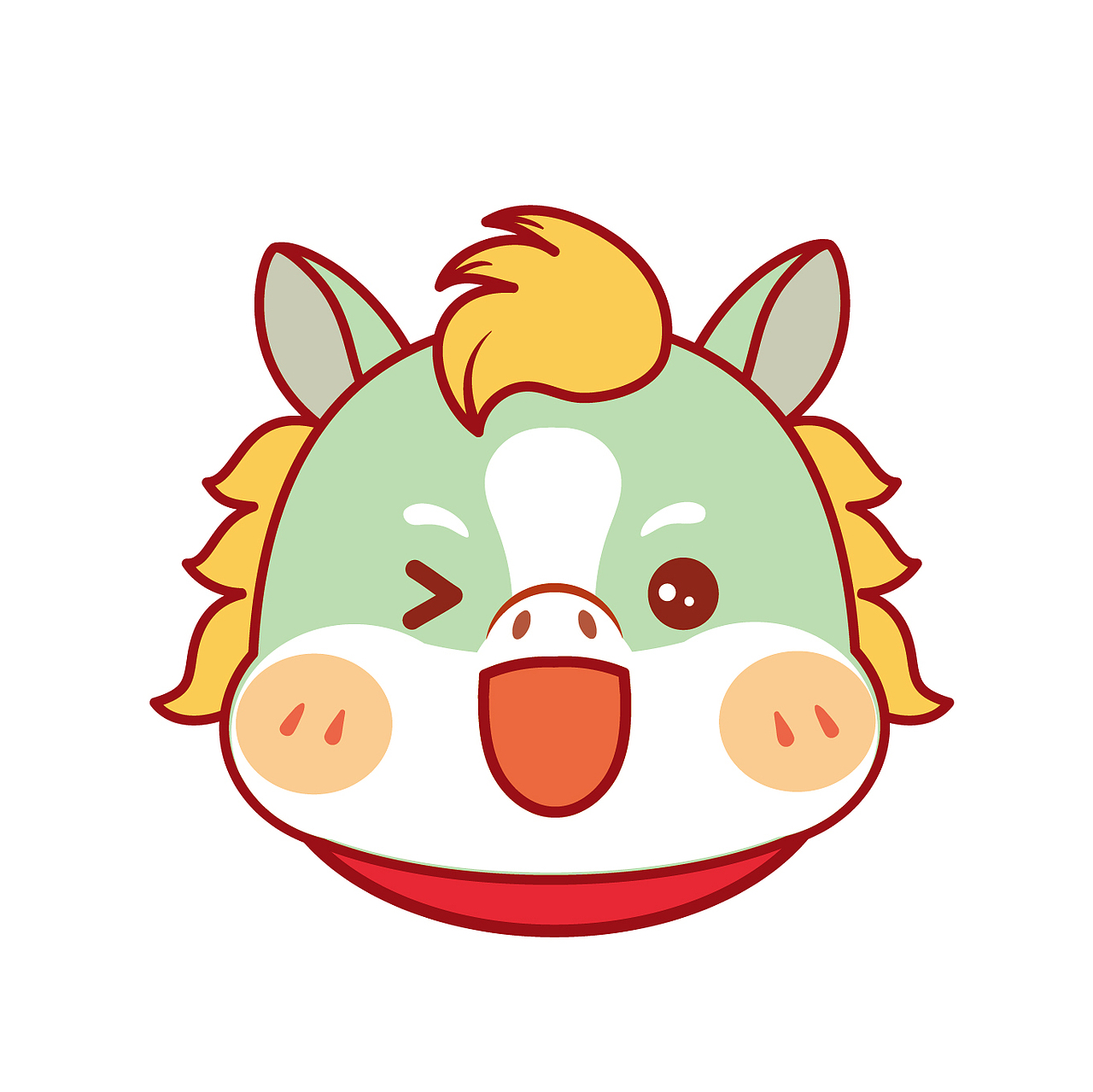 可爱的小马驹卡通图片