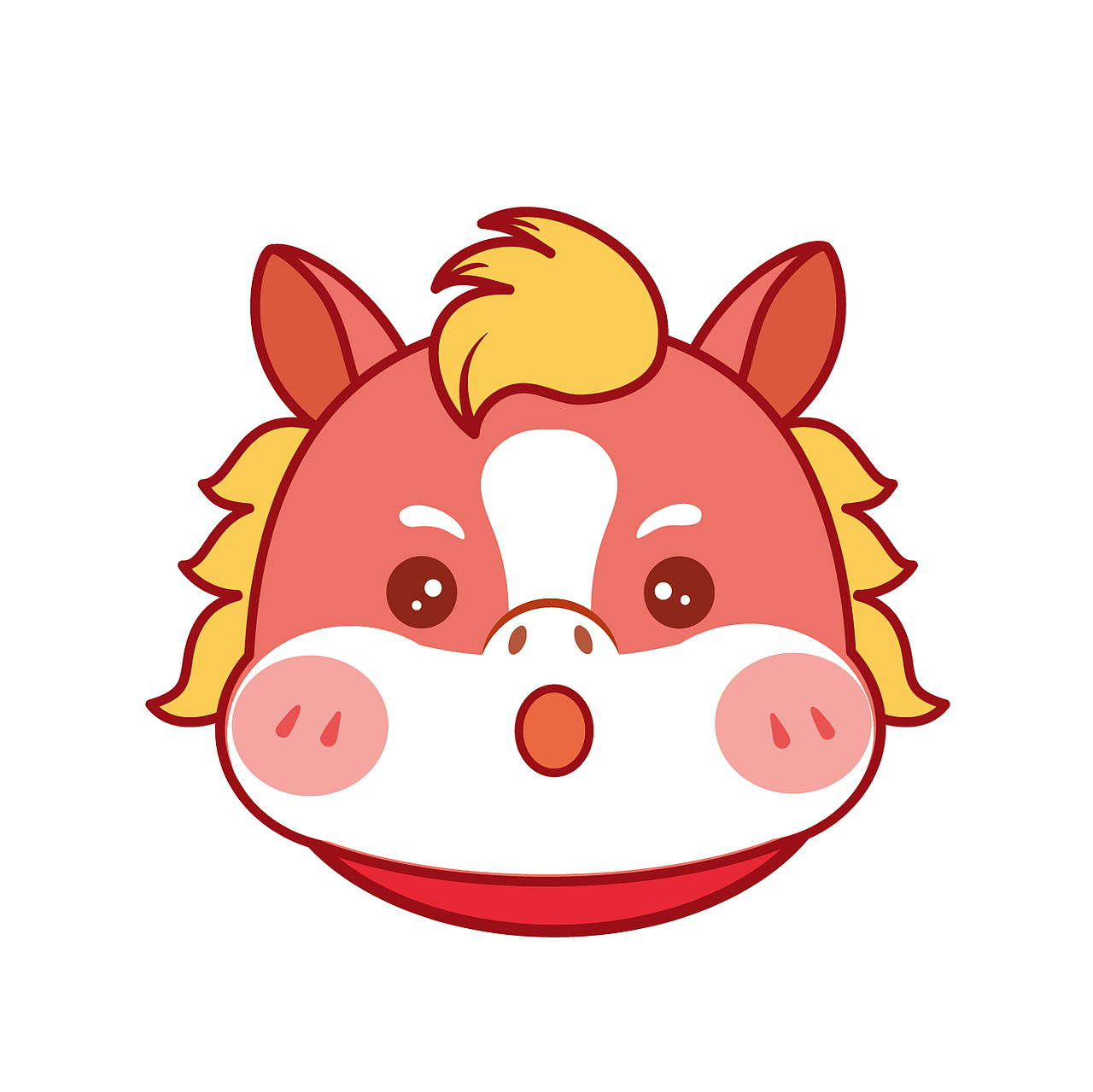 可爱的小马驹卡通图片