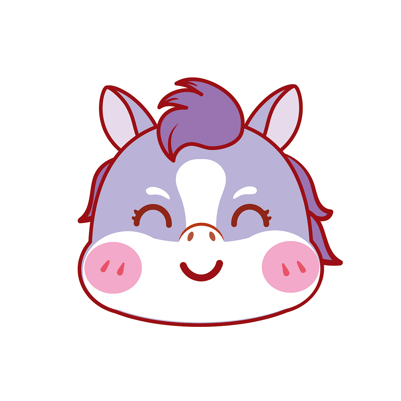 可爱的小马驹卡通图片