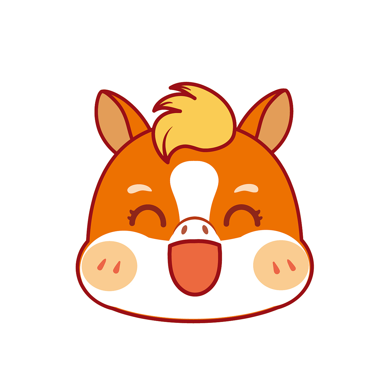 可爱的小马驹卡通图片