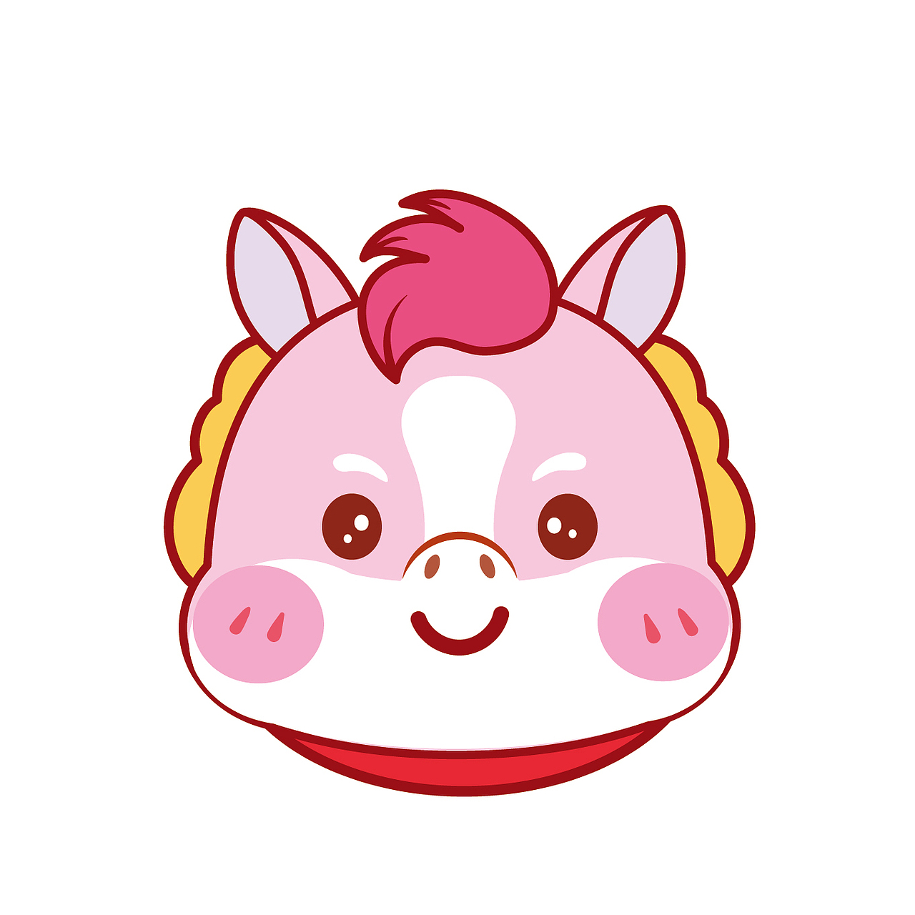 可爱的小马驹卡通图片