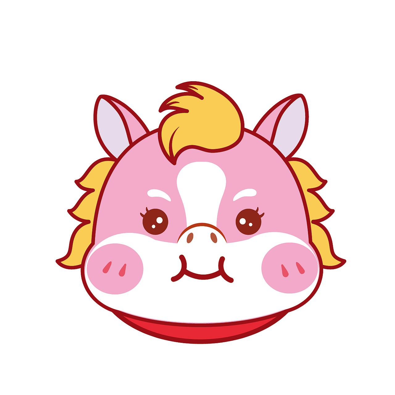 可爱的小马驹卡通图片