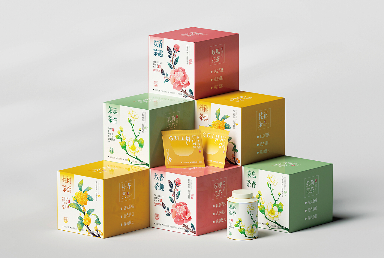 花茶包装设计（图ZMzg3ODAwODA4） - 包装 - 站酷设计师波妞caitlin原创素材 - 站酷ZCOOL