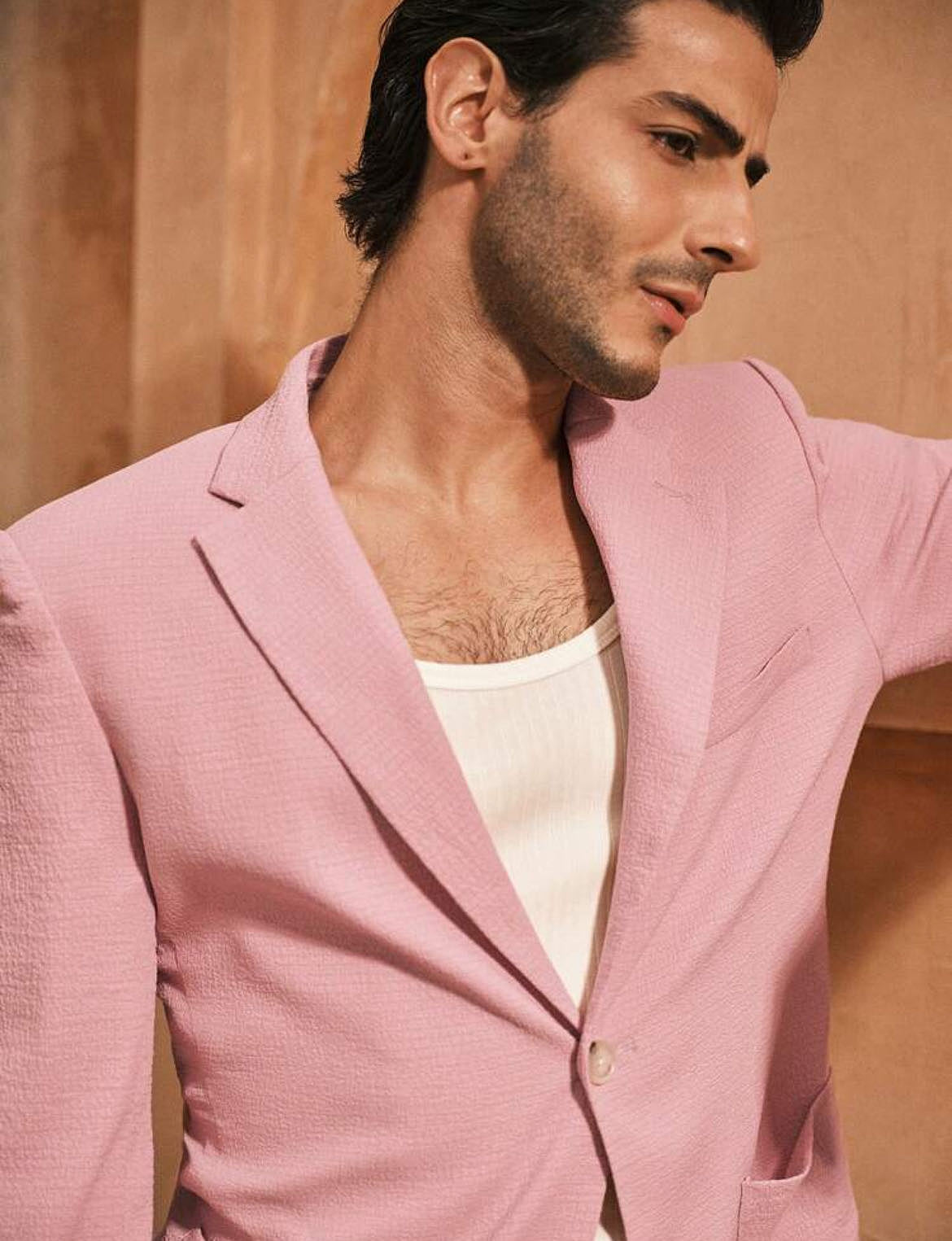 胡茬外模巴西男外模广州外籍男模休闲西装拍摄儒雅模特