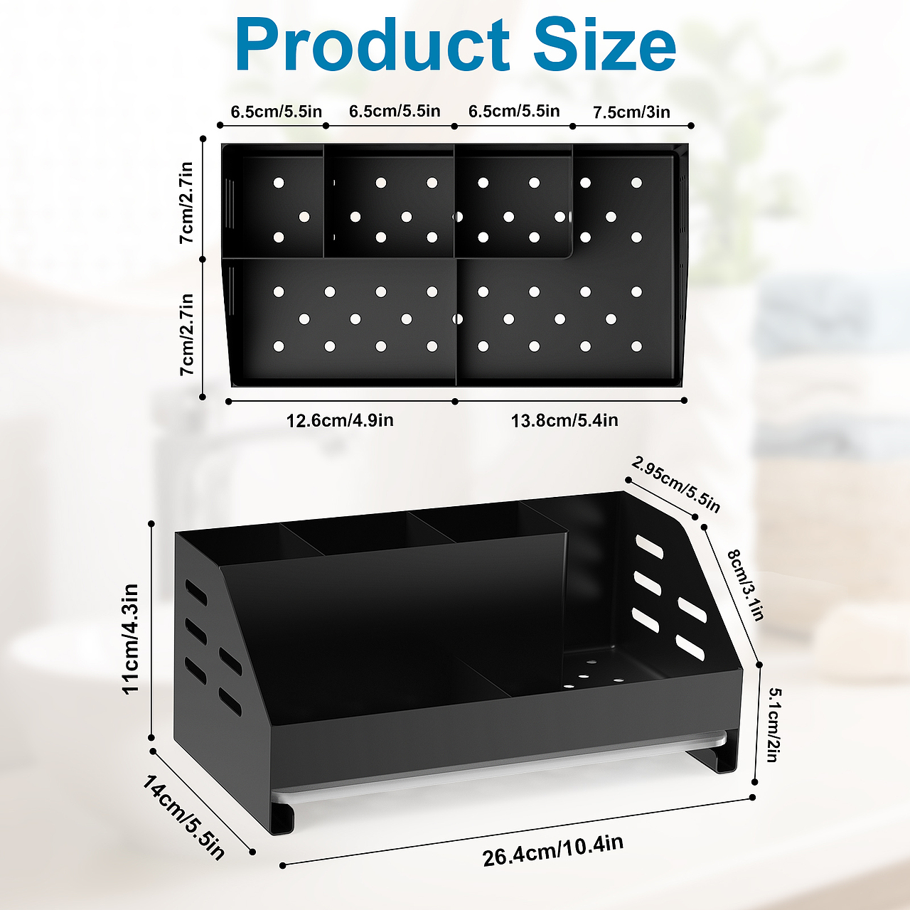 亚马逊洗漱用品水槽牙刷架子主图和A加页面建模渲染图