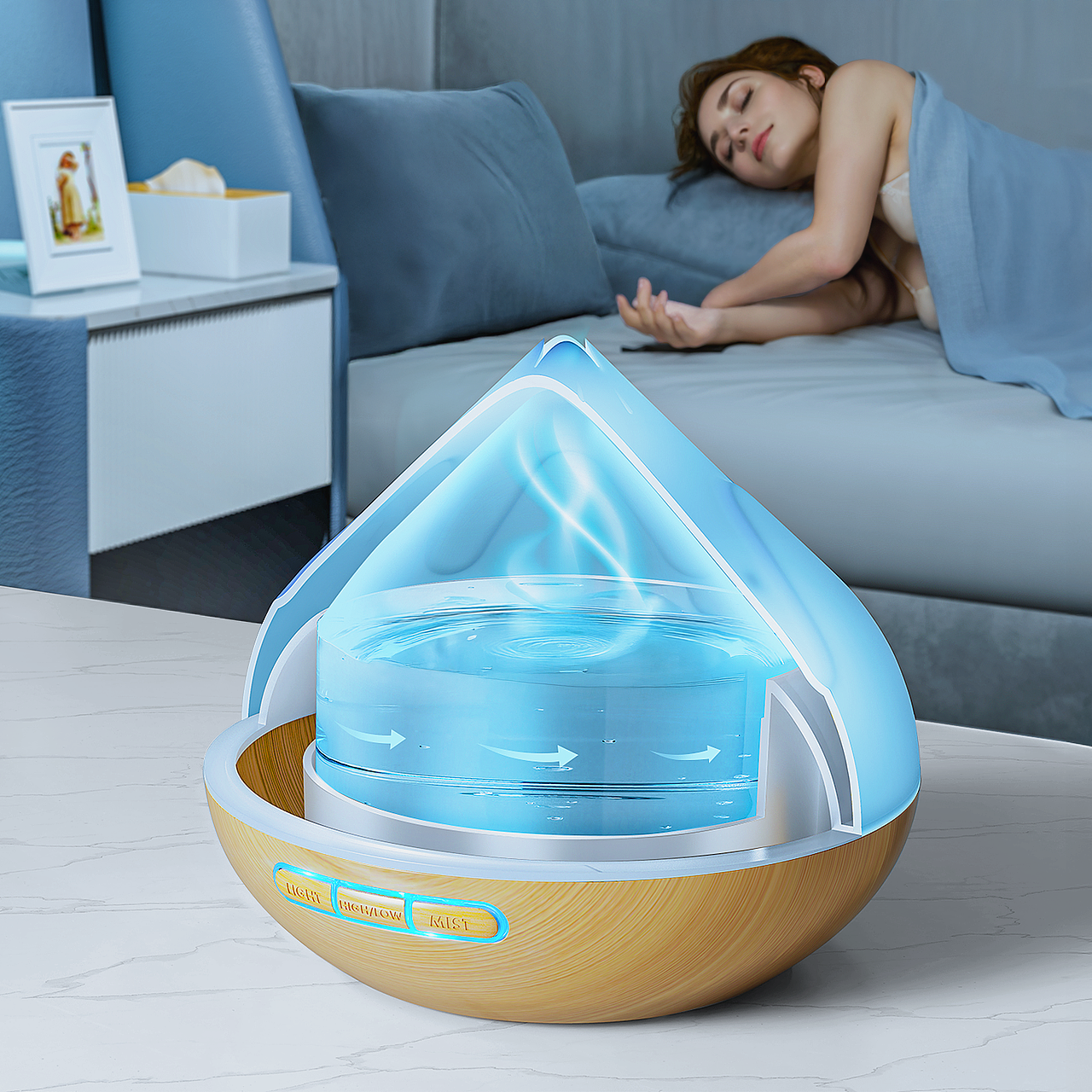 keyshot 产品&场景渲染 亚马逊 香薰机 主图A+设计（图ZMzg3ODI2OTQ0） - 产品 - 站酷设计师FishFace鱼脸原创素材 - 站酷ZCOOL