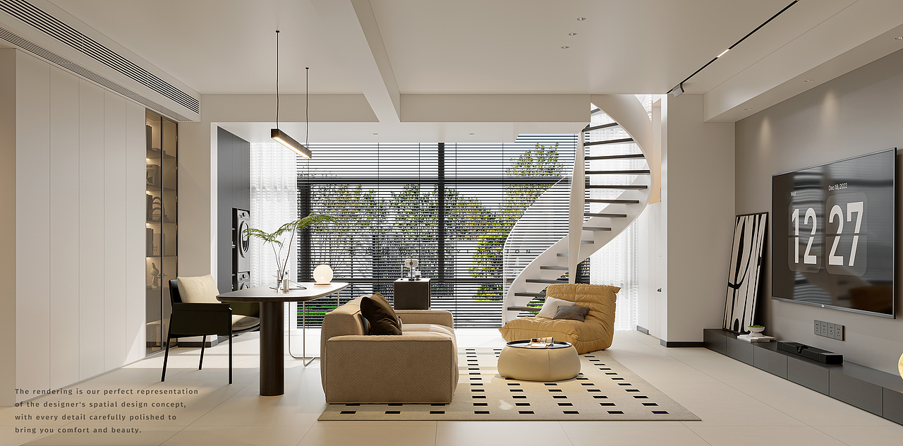 《解构现代美学 | 住宅全案设计个人效果图表现》