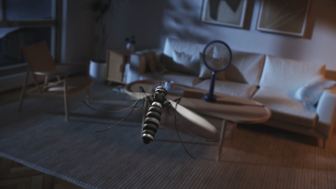 电蚊拍 灭蚊拍 小家电 三维产品动画渲染