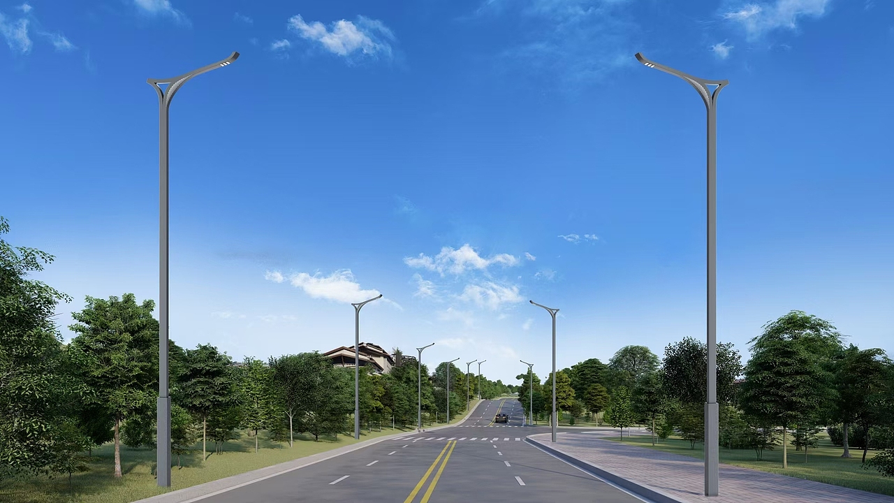 市政道路高低臂路灯