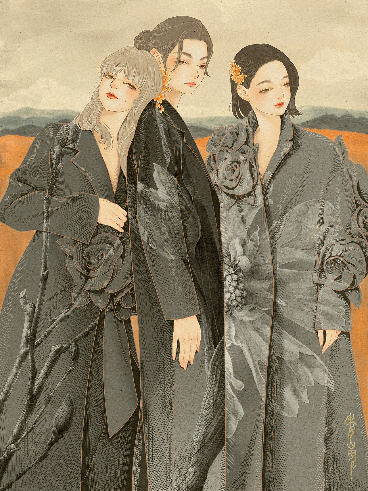 植物插画习作-素描与创作