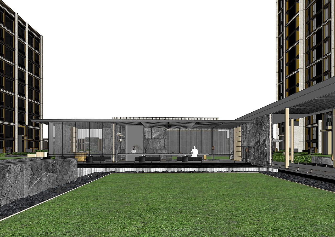 华润北京悦府大区景观SU模型下载