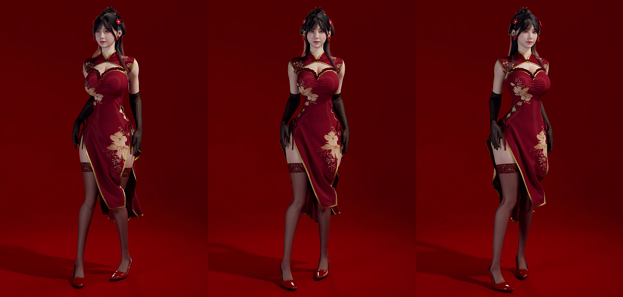 穿旗袍的少女（图ZMzg3ODU5NjY0） - 人物/生物 - 站酷设计师绅士大队长原创素材 - 站酷ZCOOL