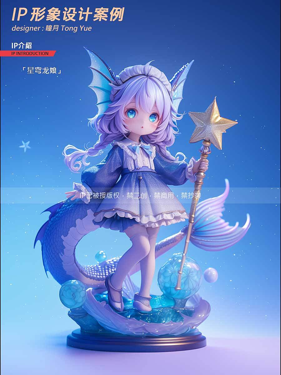 IP设计【星穹龙娘】水蓝系列