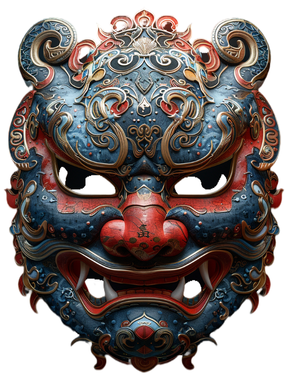 中国传统傩戏非遗面具系列