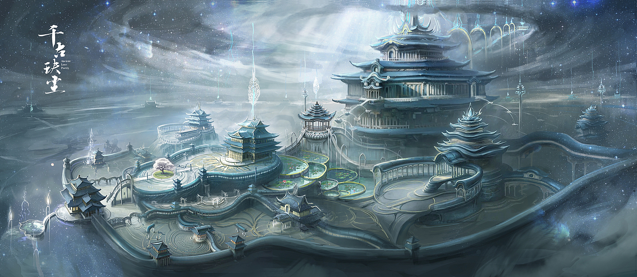 神界 朝圣殿 这张图我抗压了1个半月才确定整个神界视觉风格