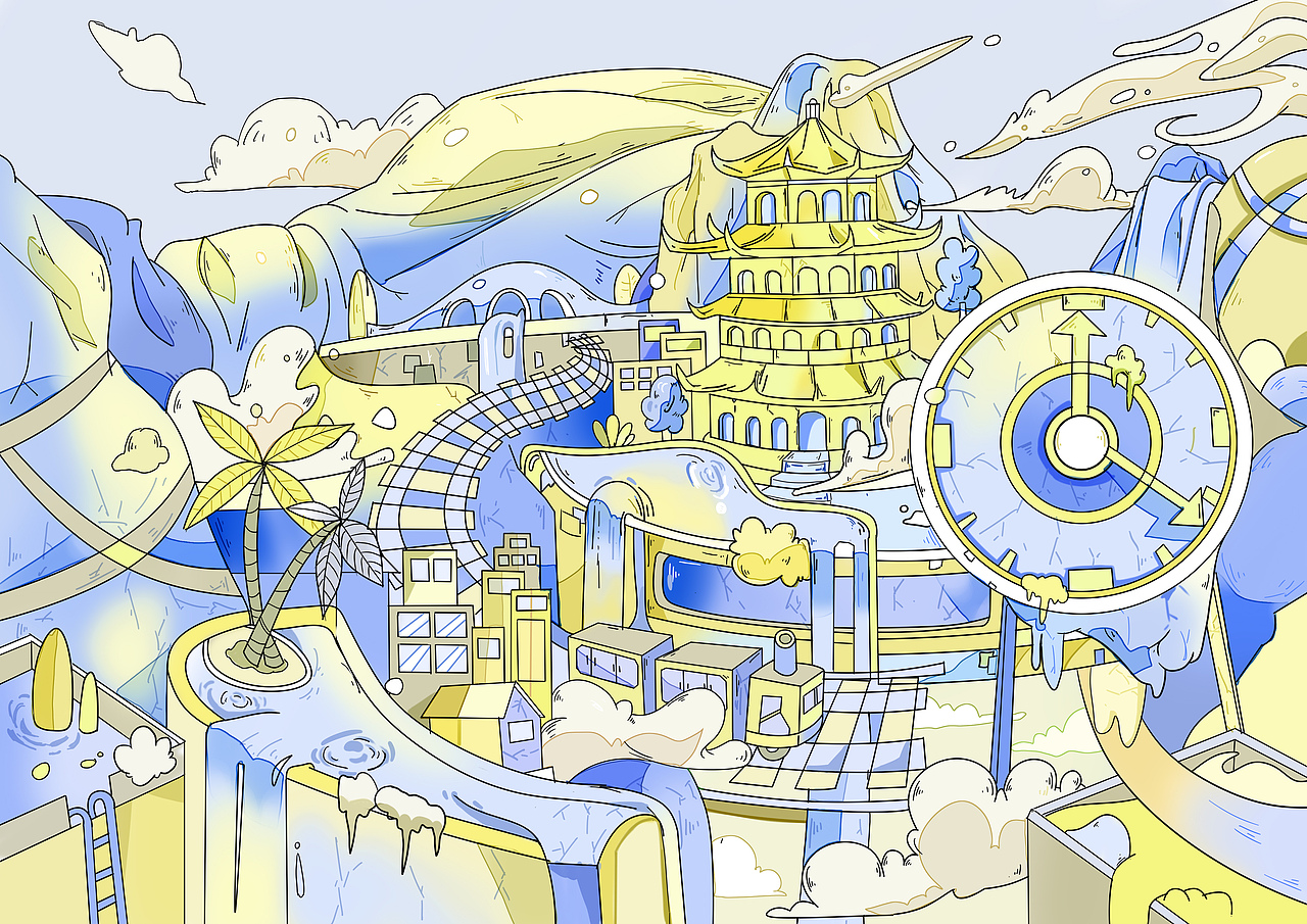 >封面插画（图ZMzg3OTA0MzIw） - 绘本 - 站酷设计师黑白页原创素材 - 站酷ZCOOL