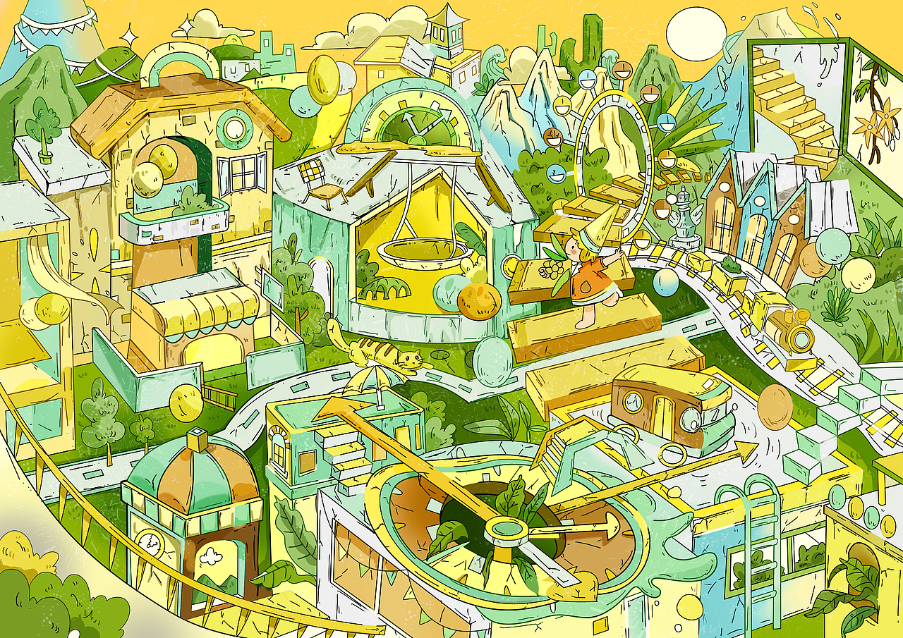 >封面插画（图ZMzg3OTA0MzI4） - 绘本 - 站酷设计师黑白页原创素材 - 站酷ZCOOL