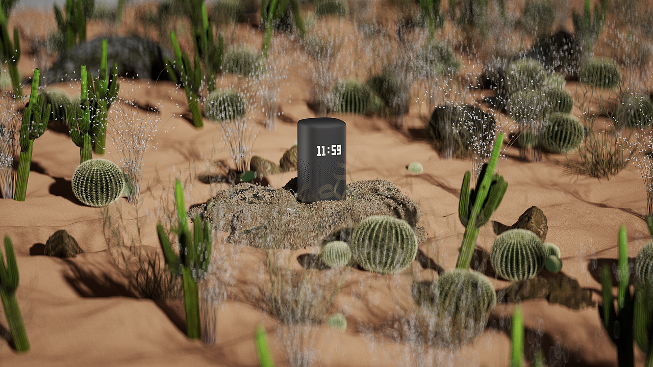 C4D产品渲染动画_蓝牙音箱动画_OC动画